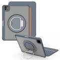 iPad Pro 11 2024/2025 TU3607P Taustavalaistu magneettinen näppäimistökotelo, jossa on 360 kääntyvä jalusta - harmaa