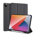 iPad Pro 12.9 2020/2021/2022 Dux Ducis Domo Tri-Fold Smart Lompakkokotelo - Musta