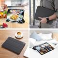 iPad Pro 12.9 2020/2021/2022 Dux Ducis Domo Tri-Fold Smart Lompakkokotelo - Musta