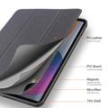 iPad Pro 12.9 2020/2021/2022 Dux Ducis Domo Tri-Fold Smart Lompakkokotelo - Musta