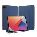 iPad Pro 12.9 2020/2021/2022 Dux Ducis Domo Tri-Fold Smart Lompakkokotelo - Sininen