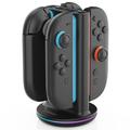 iPega PG-SW2051 4-paikkainen Nintendo Switch 2 Joy-Con -latausteline - musta