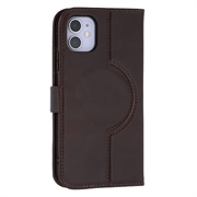 iPhone 11 MyTPhone CardMate Nahkainen lompakkokotelo - Tummanruskea
