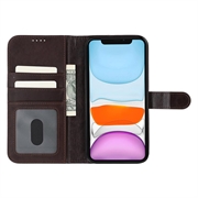 iPhone 11 MyTPhone CardMate Nahkainen lompakkokotelo - Tummanruskea