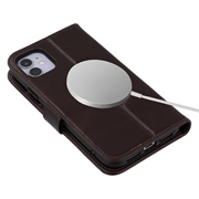 iPhone 11 MyTPhone CardMate Nahkainen lompakkokotelo - Tummanruskea