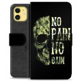 iPhone 11 Premium Lompakkokotelo - No Pain, No Gain