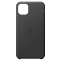 iPhone 11 Pro Max Apple Nahkakuori MX0E2ZM/A - Musta
