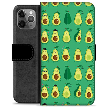 iPhone 11 Pro Max Premium Lompakkokotelo - Avokado-kuvio