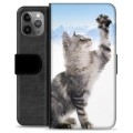 iPhone 11 Pro Max Premium Lompakkokotelo - Kissa