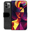 iPhone 11 Pro Max Premium Lompakkokotelo - Kubistinen muotokuva