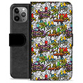 iPhone 11 Pro Max Premium Lompakkokotelo - Graffiti
