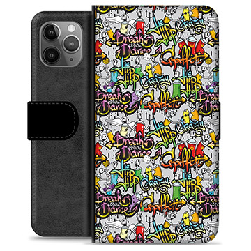 iPhone 11 Pro Max Premium Lompakkokotelo - Graffiti