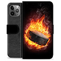 iPhone 11 Pro Max Premium Lompakkokotelo - Jääkiekko