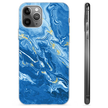 iPhone 11 Pro Max TPU Suojakuori - Värikäs Marmori