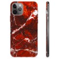 iPhone 11 Pro Max TPU Suojakuori - Punainen Marmori