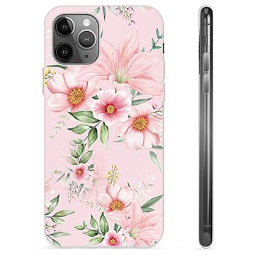 iPhone 11 Pro Max TPU Suojakuori - Vesiväriset Kukat