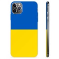 iPhone 11 Pro Max TPU Kotelo Ukrainan Lippu - Keltainen ja vaaleansininen