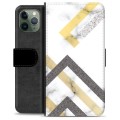 iPhone 11 Pro Premium Lompakkokotelo - Abstraktin Marmori