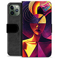 iPhone 11 Pro Premium Lompakkokotelo - Kubistinen muotokuva