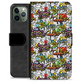 iPhone 11 Pro Premium Lompakkokotelo - Graffiti