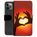 iPhone 11 Pro Premium Lompakkokotelo - Sydän Siluetti