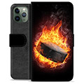 iPhone 11 Pro Premium Lompakkokotelo - Jääkiekko