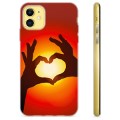 iPhone 11 TPU Suojakuori - Sydän Siluetti