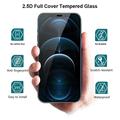 iPhone 12/12 Pro Lippa 2.5D Full Cover Panssarilasi - 9H - musta reuna