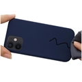 iPhone 12 Mini Nestemäinen Silikoni Suojakuori - MagSafe-yhteensopiva - Tummansininen