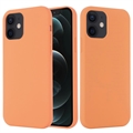 iPhone 12 Mini Nestemäinen Silikoni Suojakuori - MagSafe-yhteensopiva - Oranssi