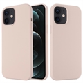 iPhone 12 Mini Nestemäinen Silikoni Suojakuori - MagSafe-yhteensopiva (Avoin pakkaus - Erinomainen) - Pinkki
