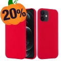 iPhone 12 Mini Nestemäinen Silikoni Suojakuori - MagSafe-yhteensopiva - Punainen