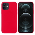 iPhone 12 Mini Nestemäinen Silikoni Suojakuori - MagSafe-yhteensopiva - Punainen