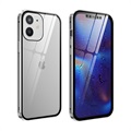 iPhone 12 Mini Magneettikotelo Panssarilasisella - Hopea