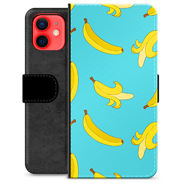 iPhone 12 mini Premium Lompakkokotelo - Banaanit