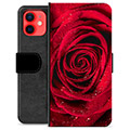 iPhone 12 mini Premium Lompakkokotelo - Ruusu