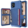 iPhone 12 Mini TPU-kotelo Korttikotelolla - Sininen