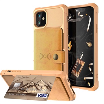 iPhone 12 Mini TPU-kotelo Korttikotelolla (Avoin pakkaus - Erinomainen) - Kulta