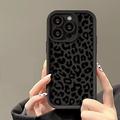 iPhone 12 Pro Leopardikuvio TPU-kotelo - musta