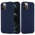 iPhone 12/12 Pro Nestemäinen Silikoni Suojakuori - MagSafe-yhteensopiva (Avoin pakkaus - Bulkki) - Tummansininen