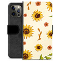 iPhone 12 Pro Max Premium Lompakkokotelo - Auringonkukka