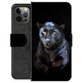iPhone 12 Pro Max Premium Lompakkokotelo - Musta Pantteri