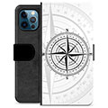 iPhone 12 Pro Premium Lompakkokotelo - Kompassi