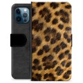 iPhone 12 Pro Premium Lompakkokotelo - Leopardi