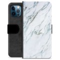 iPhone 12 Pro Premium Lompakkokotelo - Marmori