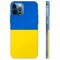 iPhone 12 Pro TPU Kotelo Ukrainan Lippu - Keltainen ja vaaleansininen