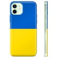 iPhone 12 TPU Kotelo Ukrainan Lippu - Keltainen ja vaaleansininen