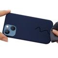iPhone 13 Nestemäinen Silikoni Suojakuori - MagSafe-yhteensopiva - Tummansininen