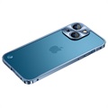 iPhone 13 Bumper Metallico Karkaistulla Lasisella Takapaneelilla