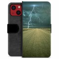 iPhone 13 Mini Premium Lompakkokotelo - Myrsky